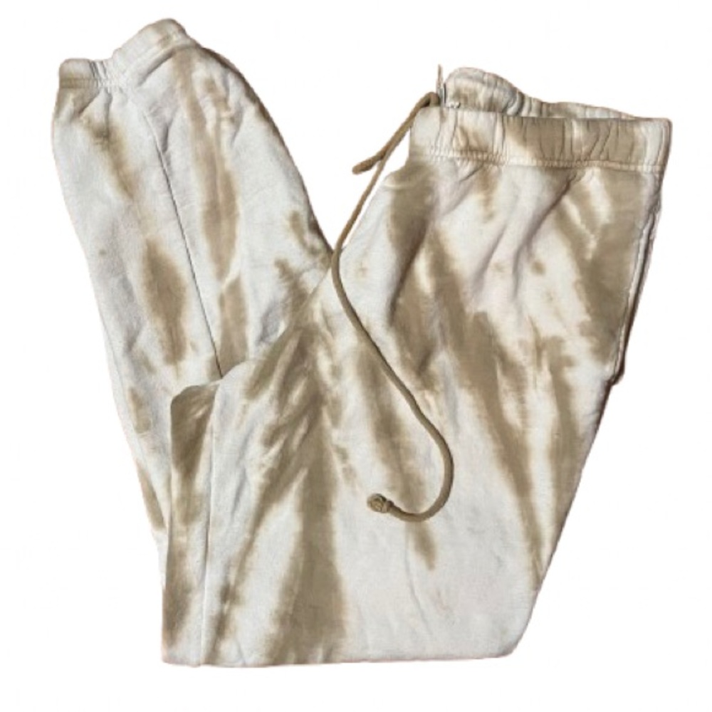 Good American Beige White Fleece Jogger Pants Size 3